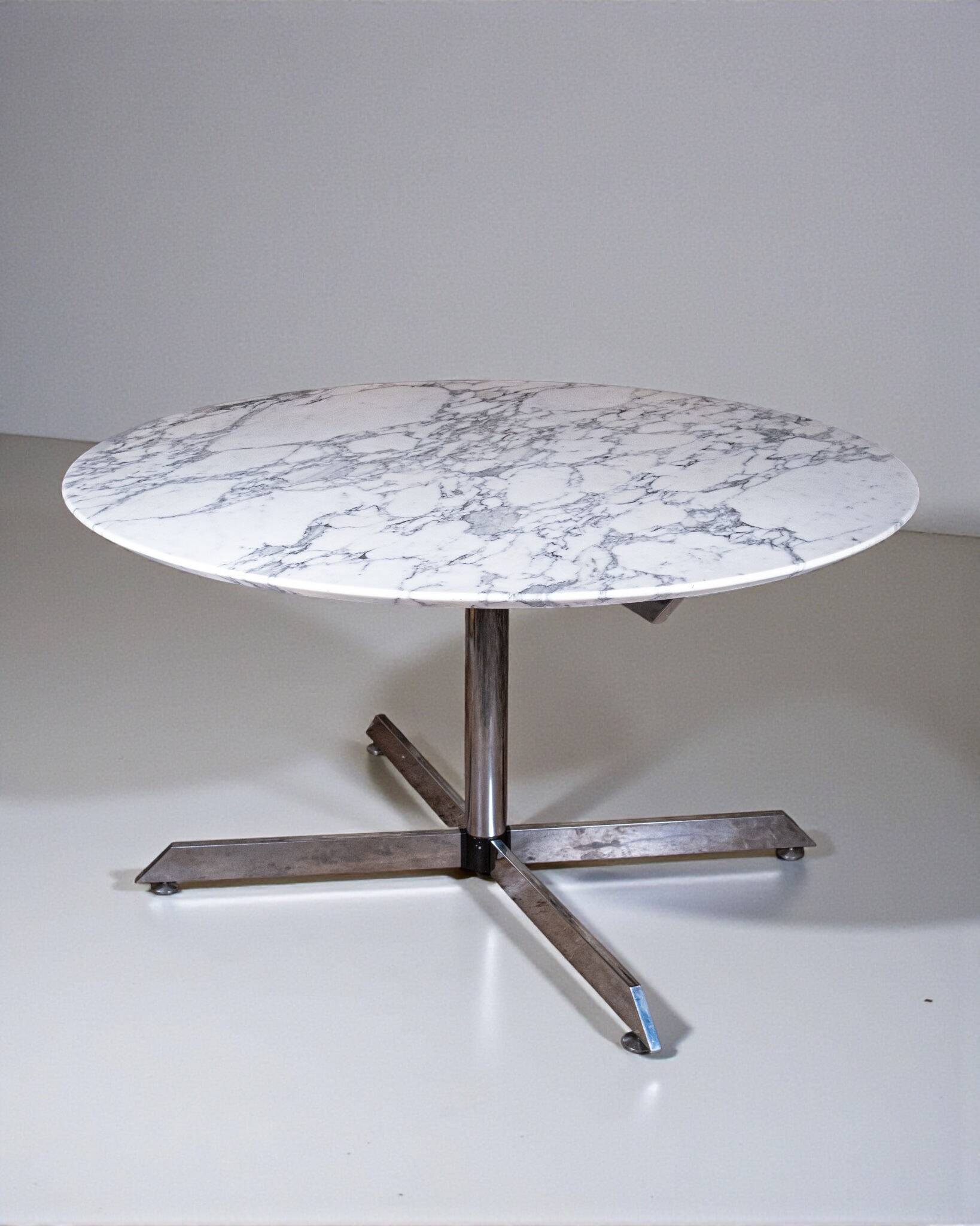 Calacatta marble Super Malta table, Roche Bobois, 1980s