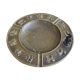 Luxa brass ashtray with zodiac relief and embers killer