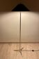 Lampadaire trépied chromé abat jour métal, années 80