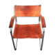 Fauteuil en cuir cognac