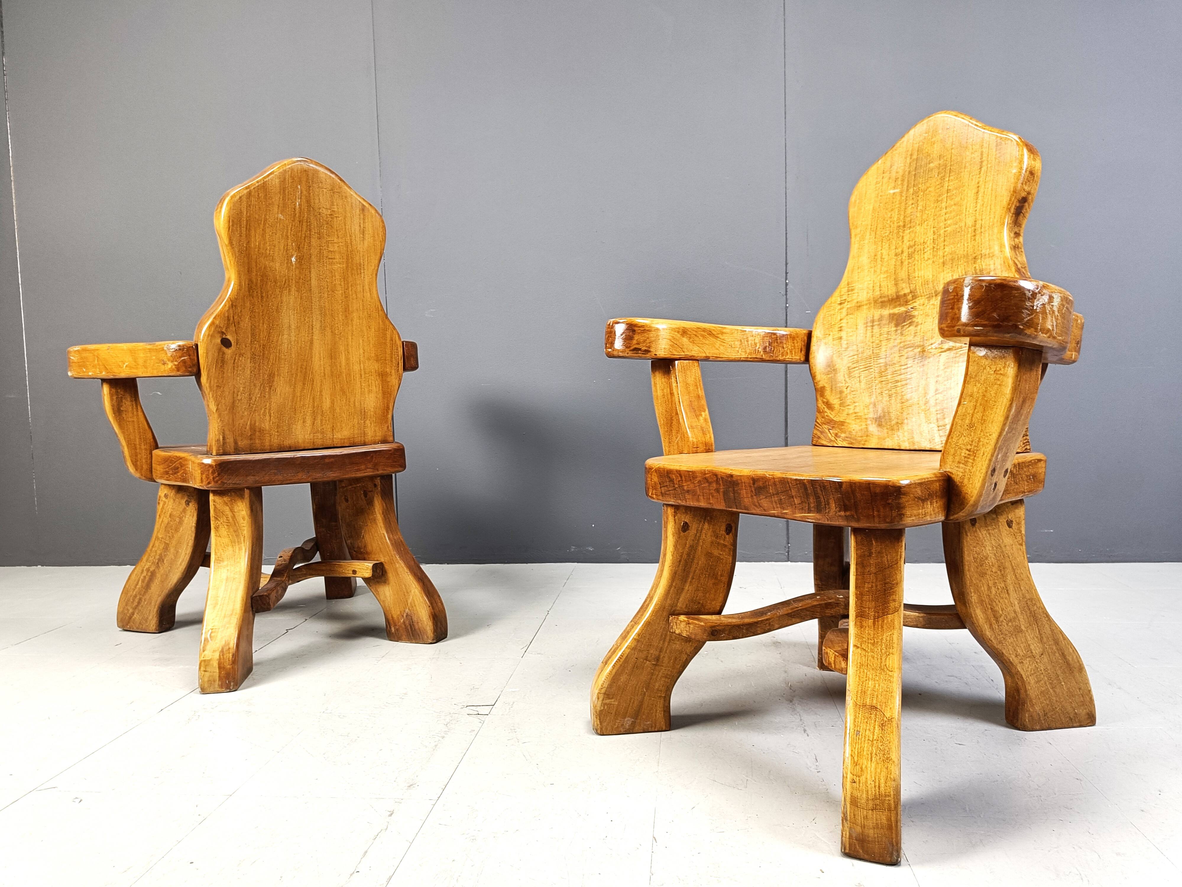 Vintage brutalist armchair, 1960s