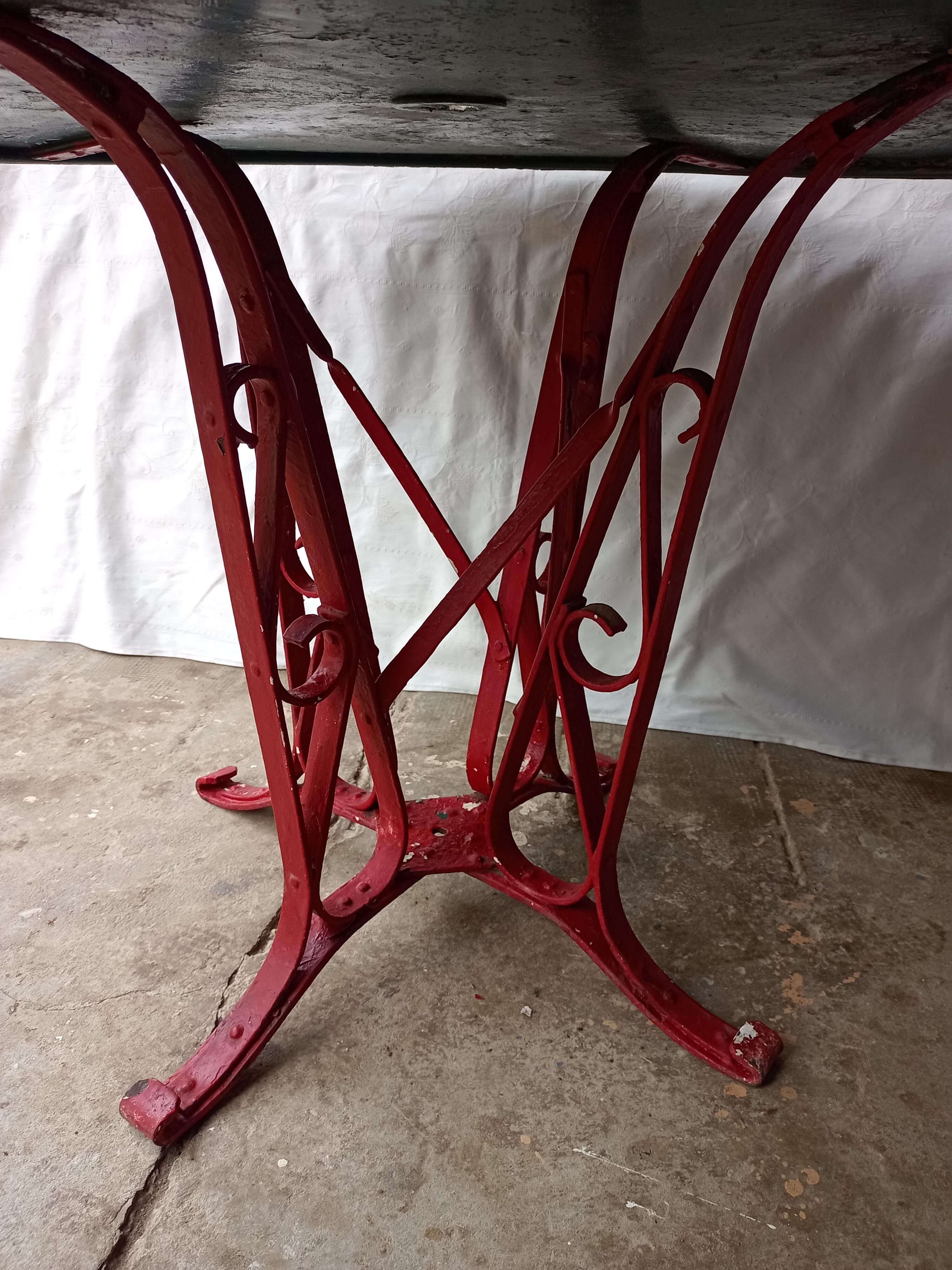 Eiffel style riveted metal garden table