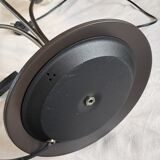 Lampe fleur triple en métal et verre