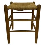 Vintage Danish papercord stool rope beech mid century '60s design