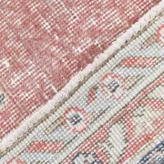 8x12 Large Vintage Pale Red & Blue Persian Rug, Oriental Rustic Carpet