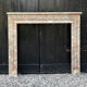 Louis XVI style fireplace in grey Ardennes marble, circa 1900.