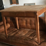 Solid wood farm table