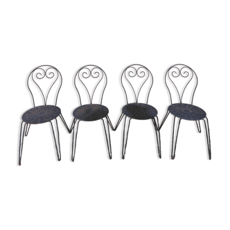 4 chaises de jardin anciennes