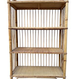 1960s rattan shelf from France