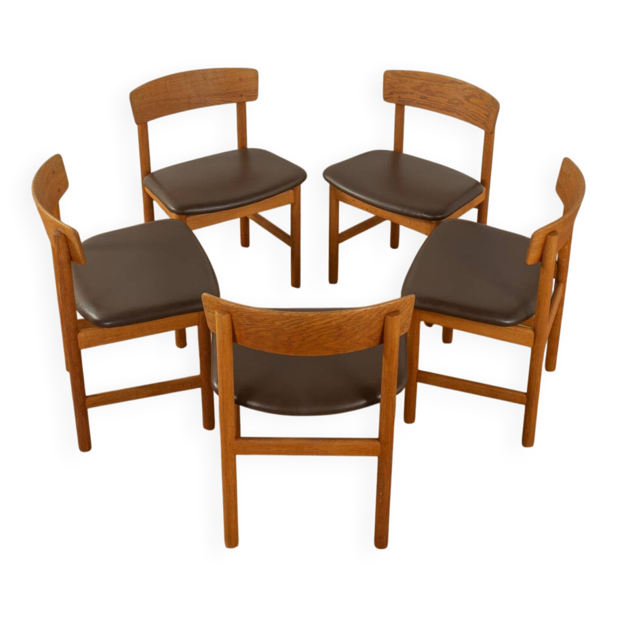 3236 møgensen dining chairs, børge mogensen, fredericia møbelfabrik
