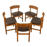 3236 møgensen dining chairs, børge mogensen, fredericia møbelfabrik