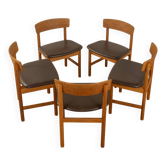 3236 møgensen dining chairs, børge mogensen, fredericia møbelfabrik