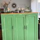 Meuble de métier en bois vintage