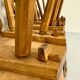 Set of 6 Alsatian double heart chairs in solid oak, early 20th century