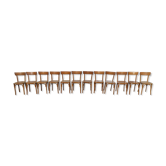 Lot of 6 Chairs of Bistro Bar in Wood
