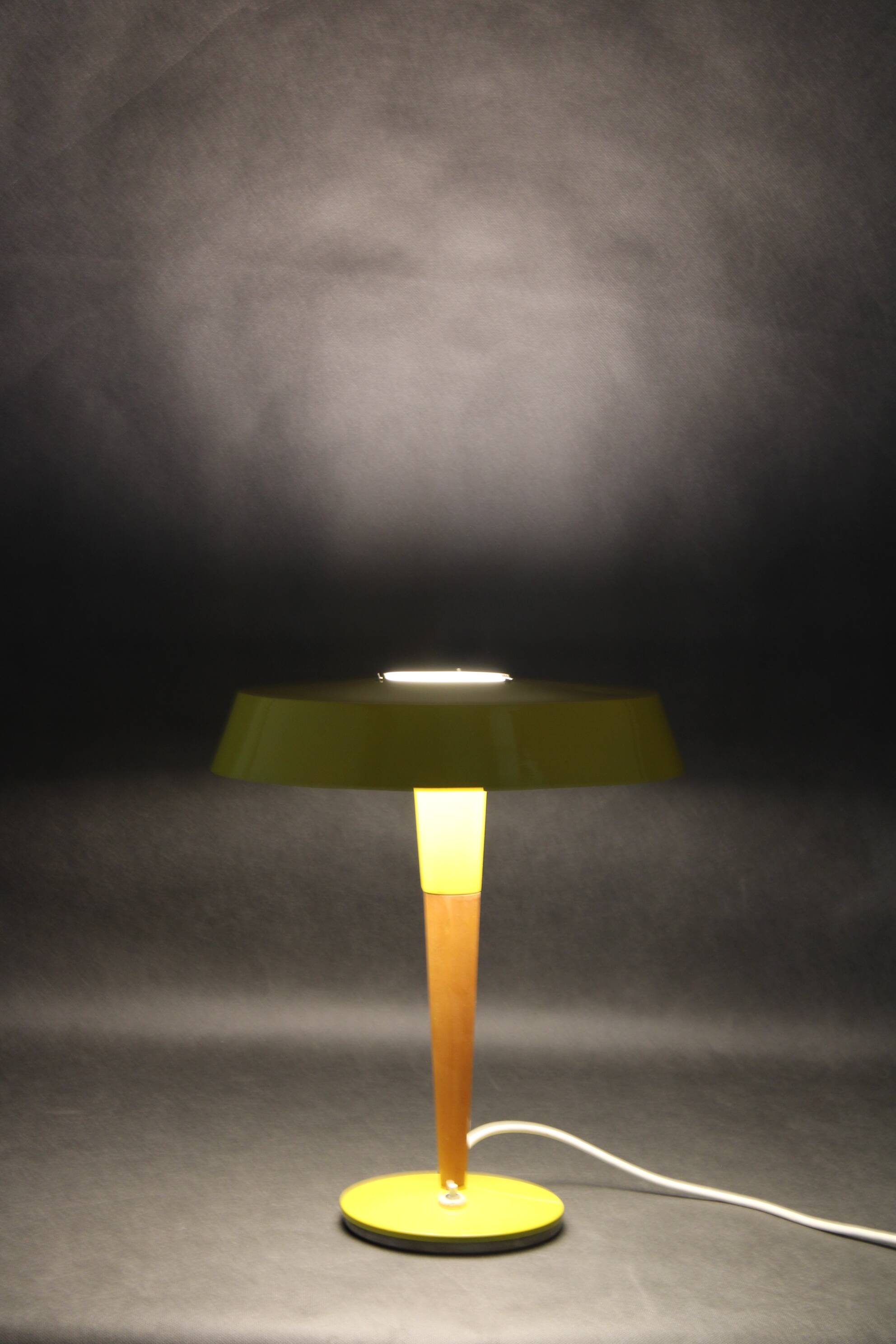 1970s Yellow Table Lamp by Kamenicky Senov , Czechoslovakia