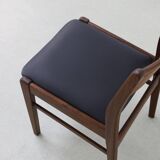 4x dining chair in teak, 1960s new upholstery