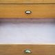 Vintage store chest of drawers in blond oak metal tube legs 4 drawers