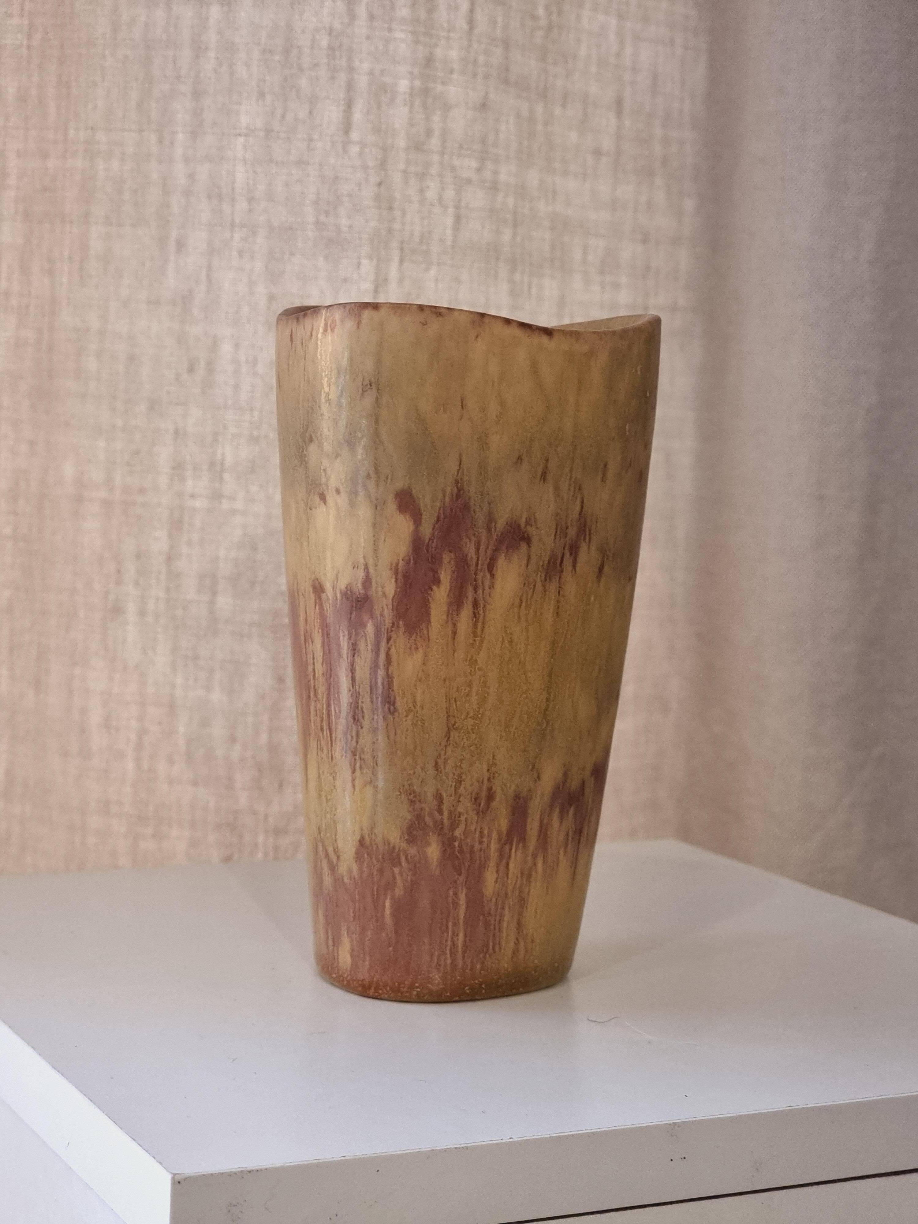 Gunnar Nylund, stoneware vase, Rörstrand, Scandinavian Modern / Midcentury