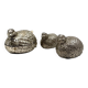 Hollywood regency silver-plate quails shaped salt and pepper, Gucci Italy,