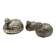 Hollywood regency silver-plate quails shaped salt and pepper, Gucci Italy,