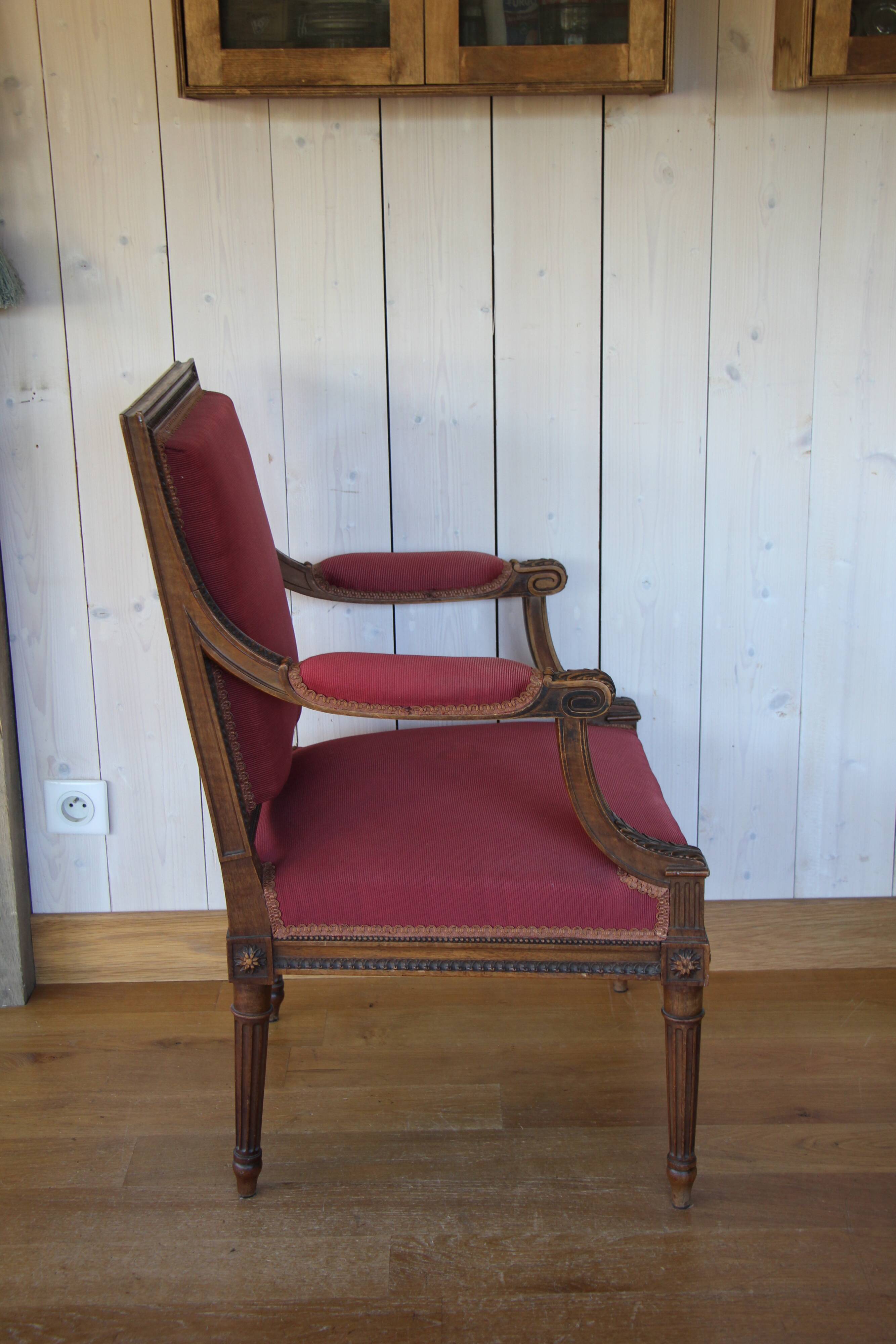 Pair of Louis XVI style armchairs