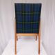 Fauteuil vintage en bois et tissu