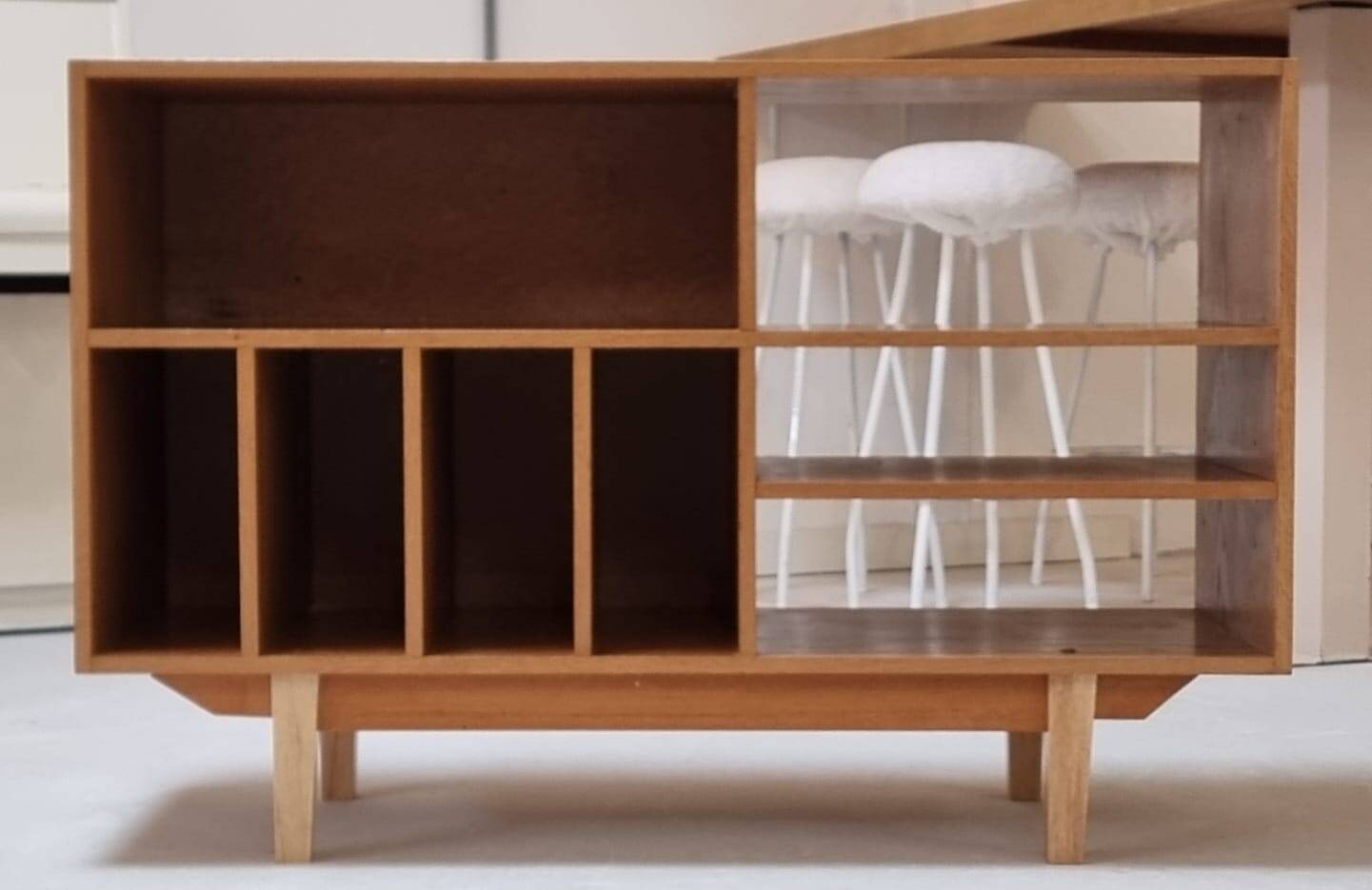 Armoire à disques Mid Century