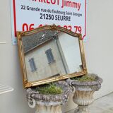 Miroir Glace à parclose dorée ancien 1960s