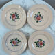 Set of four flat plates Sarreguemines Vosges