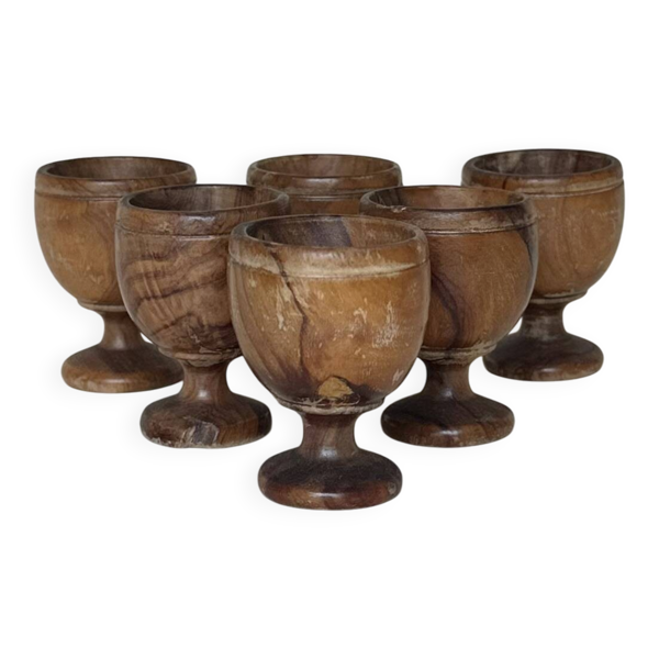 Set de 6 coquetiers en bois