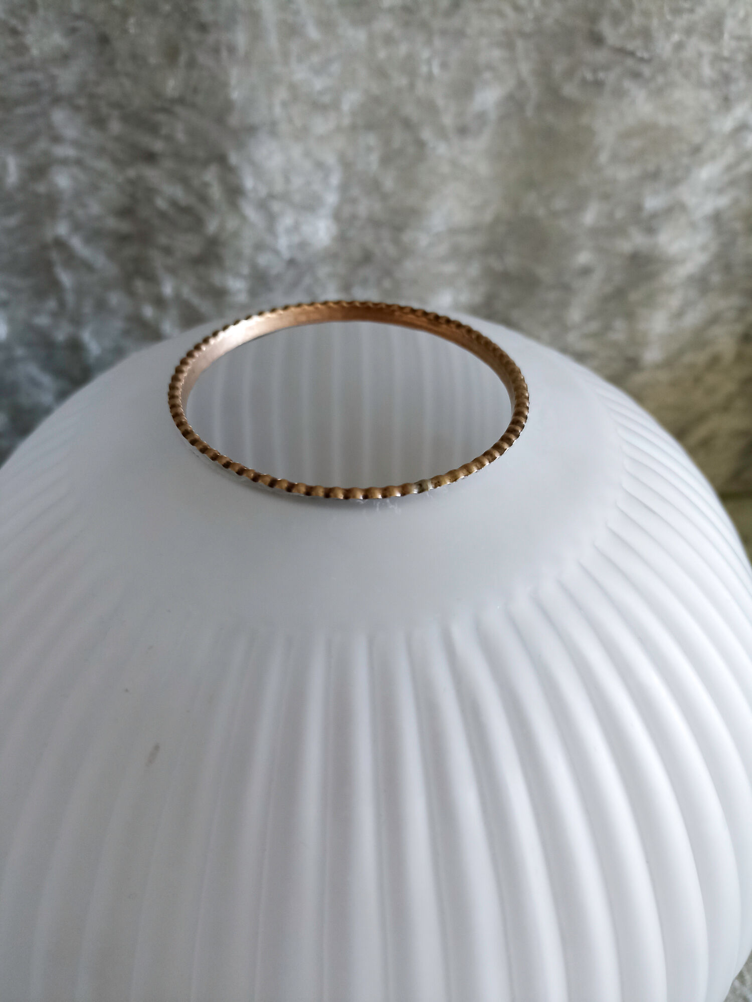 Old electrified porcelain oil lamp