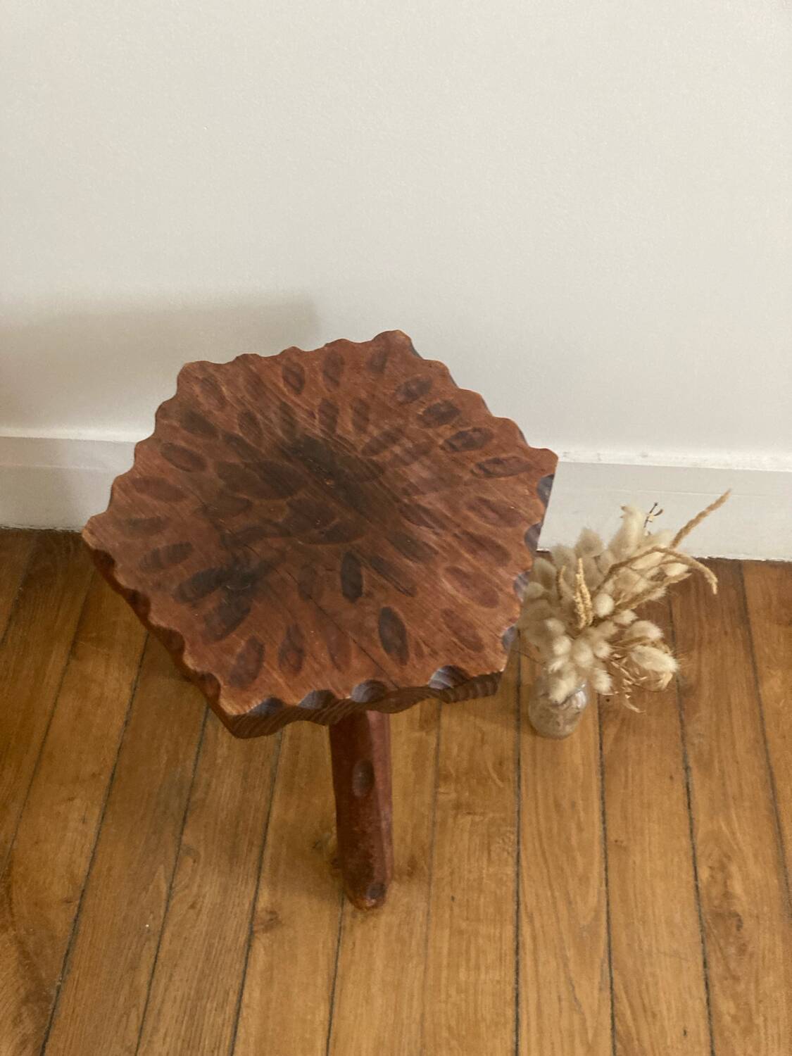 Brutalist tripod stool
