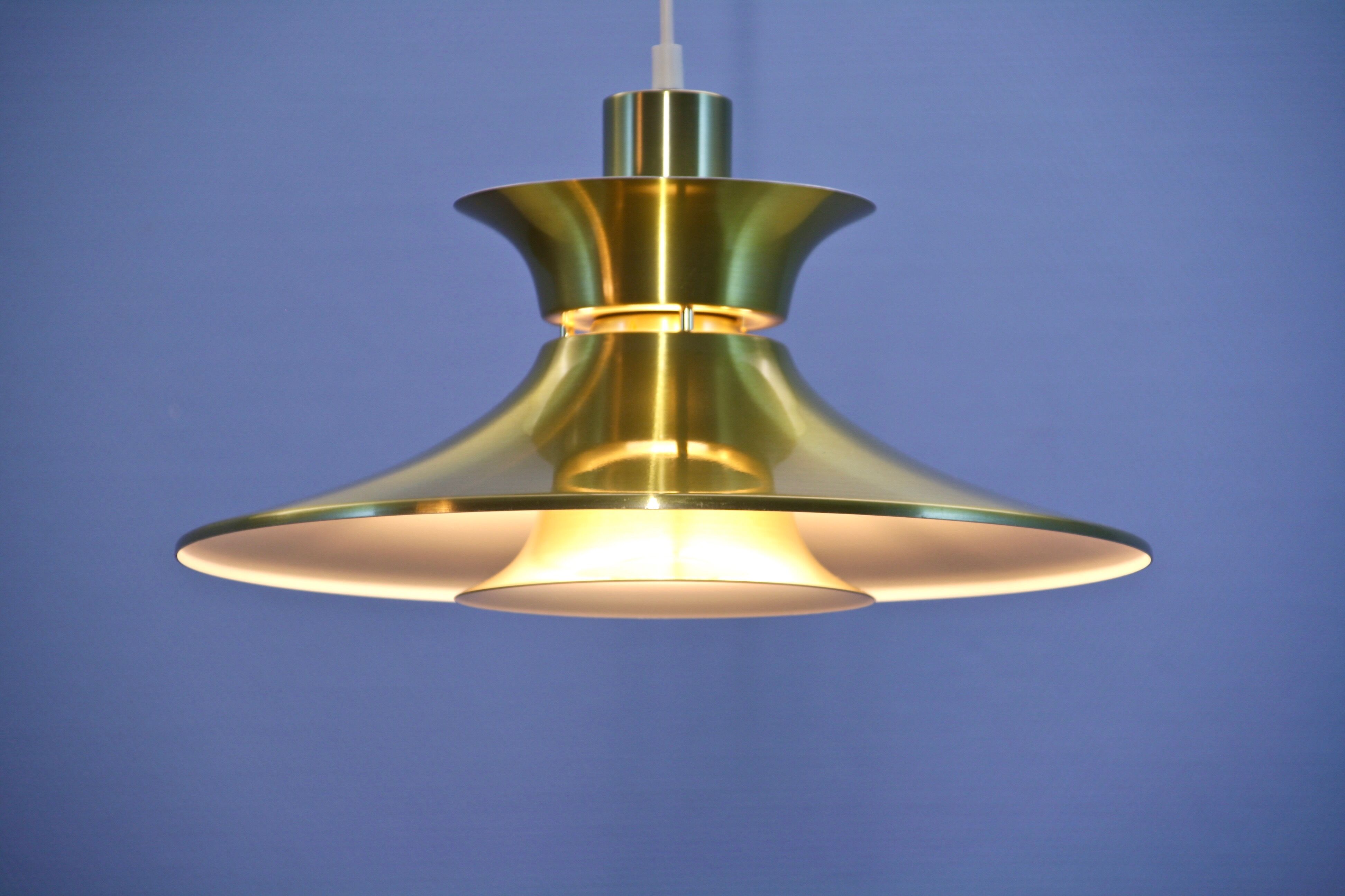 Danish hanging lamp in brass, 1970s