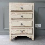 Vintage chest of drawers with a butter yellow patina (renovated)