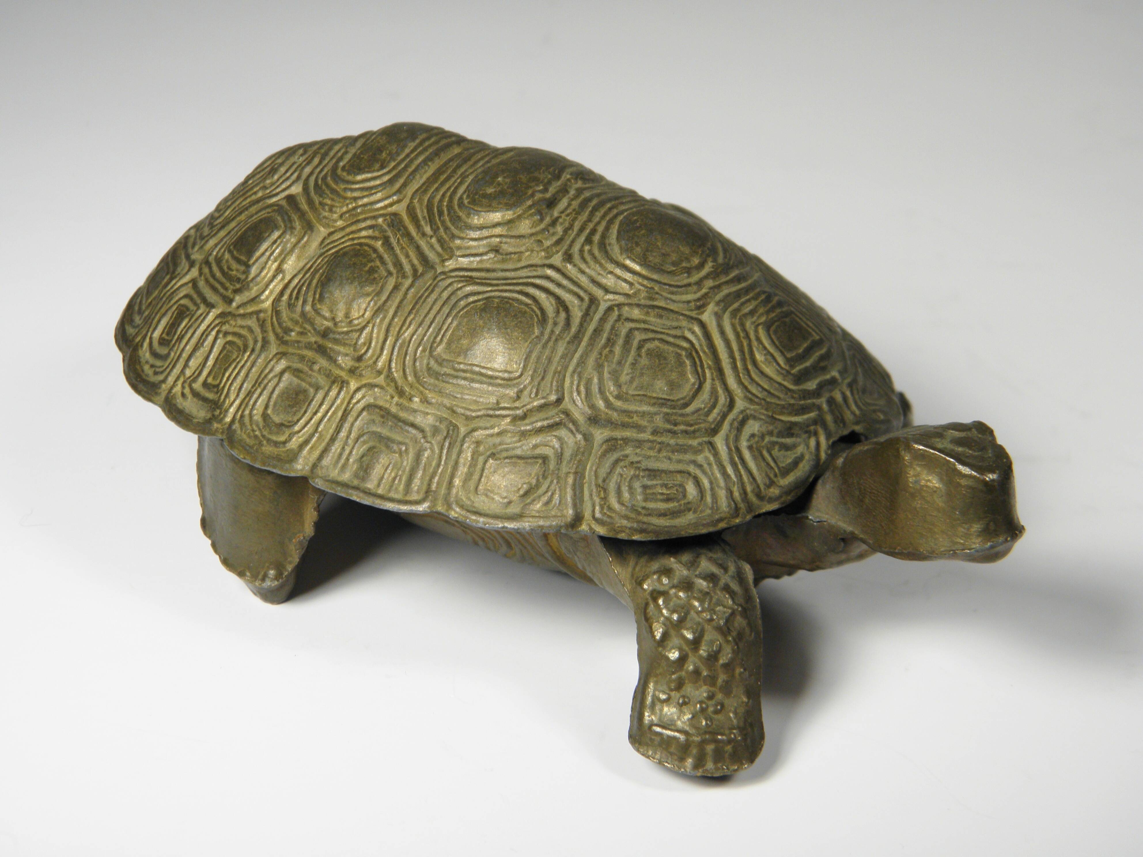"turtle" ashtray in brass