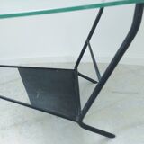 50's design glass coffee table