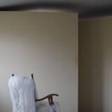 Pair of Scandinavian armchairs in oak and long-haired Icelandic sheepskin by Henning Kjærnulf, 1950.