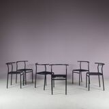 1980s Set of 6 “Café” dining chairs by Philippe Starck for Baleri, Italy