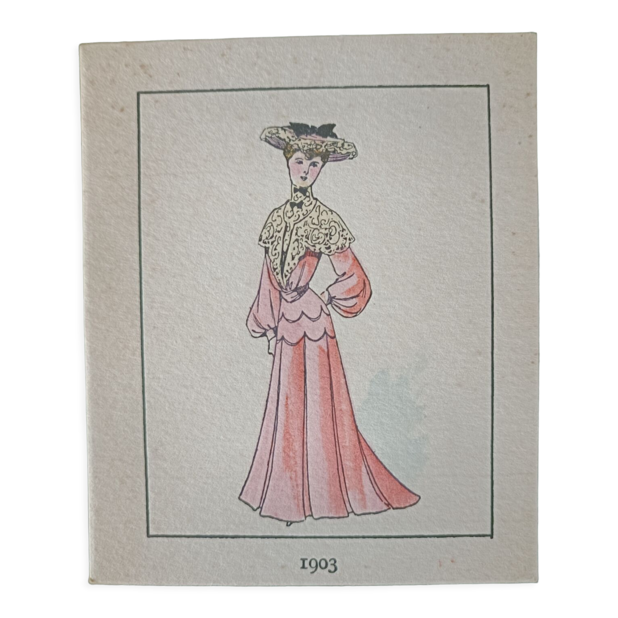Colorful stencil Art Deco fashion