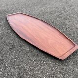 Large teak serving tray 1960s Scandinavian signed 76cm Denmark