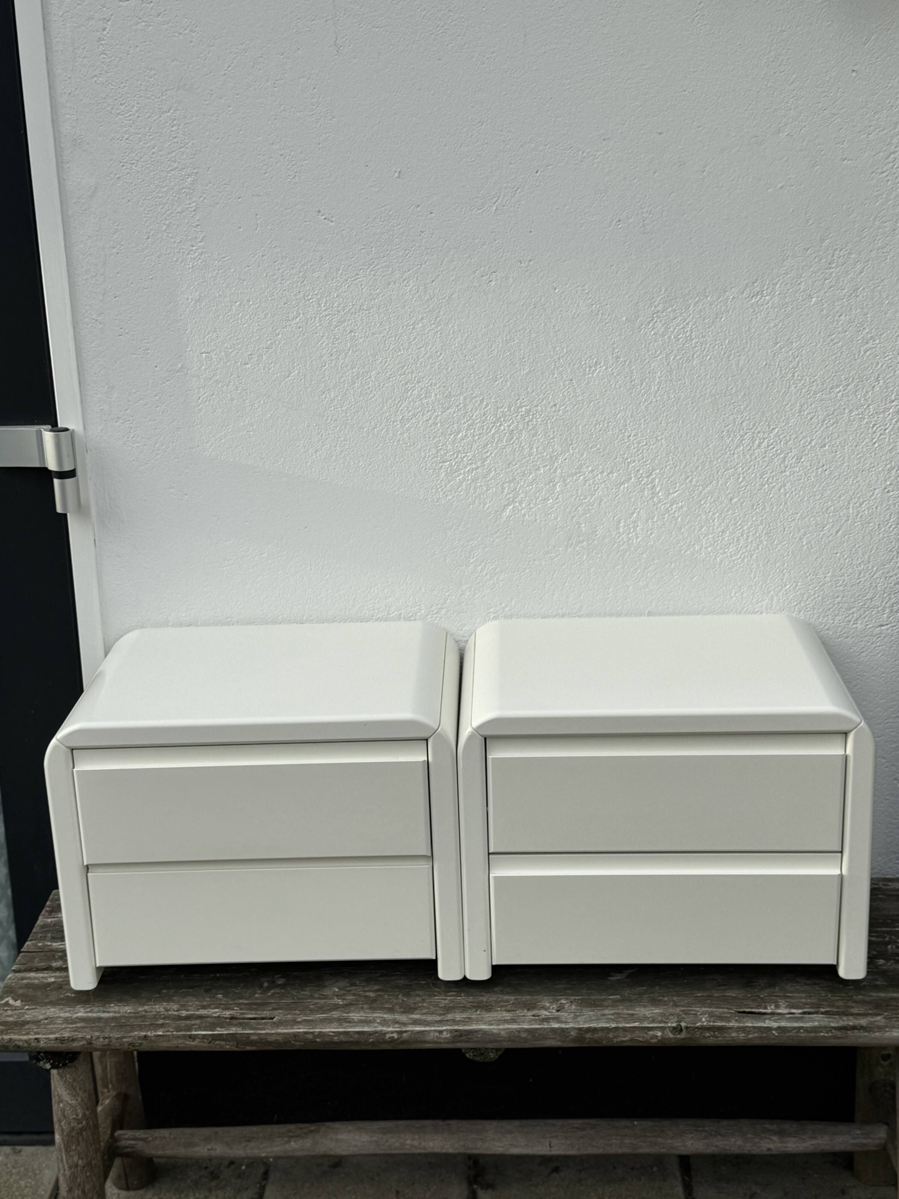 Pair of Space Age Laquered Night Stands