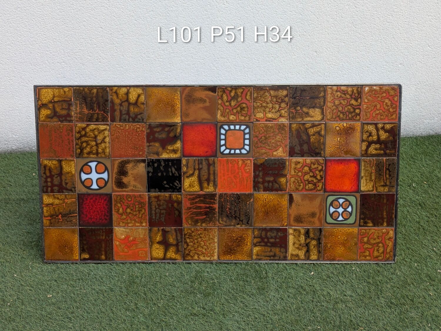 Vintage ceramic coffee table by Jean Gregorieff for Roche Bobois.