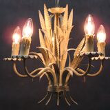 Lustre floral Hollywood Regency, années 1970