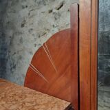 Art Deco mahogany dressing table with bevelled tilting mirror, France, 1920s–1930s.