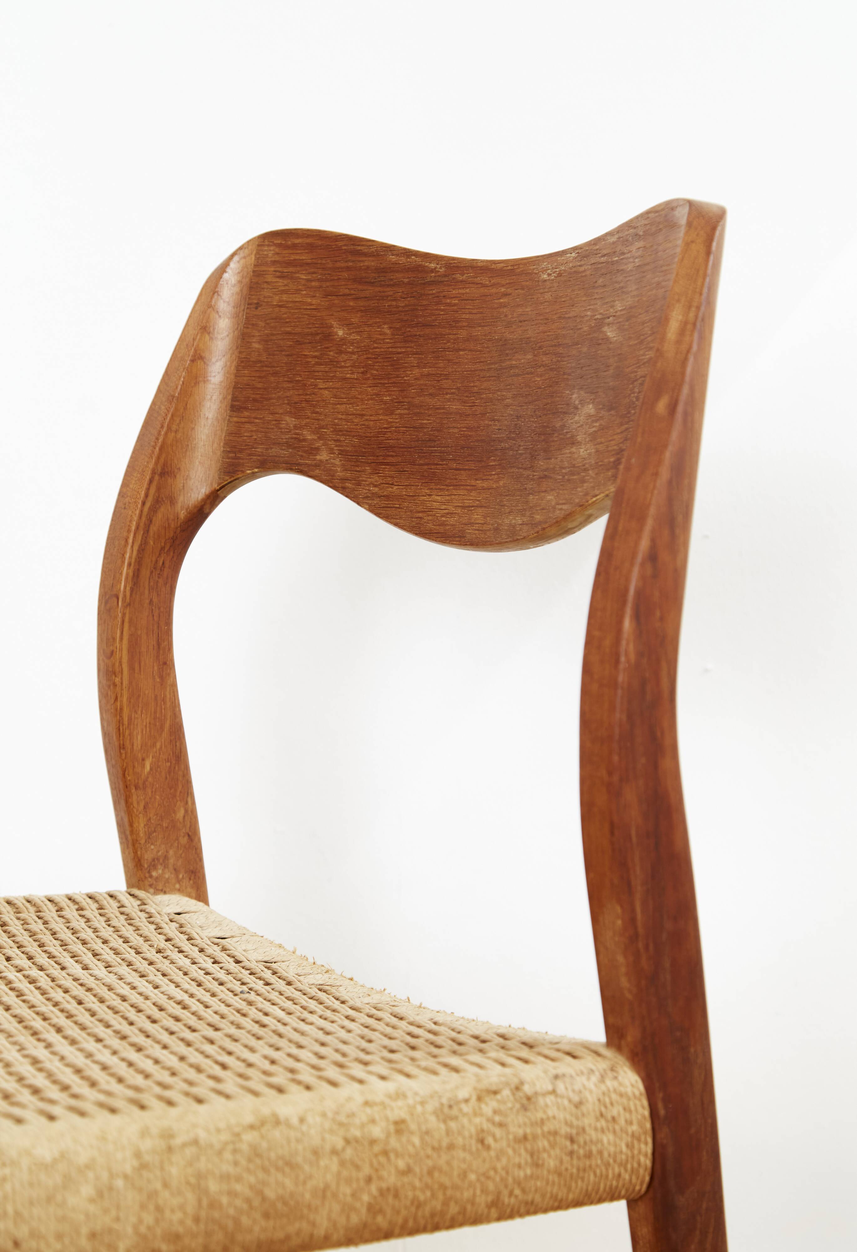 Niels O. Møller No. Dining Chairs No.71 for J. L Moller, Set of 3