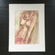 Aquarelle nu féminin au collier