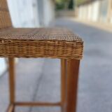 Vintage wicker top stool