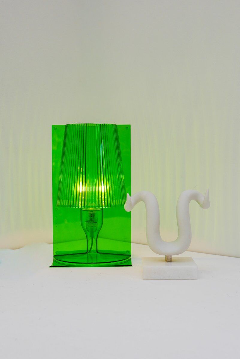 Lampe de table en polycarbonate transparent vert par Ferruccio Laviani pour Kartell, 2003.