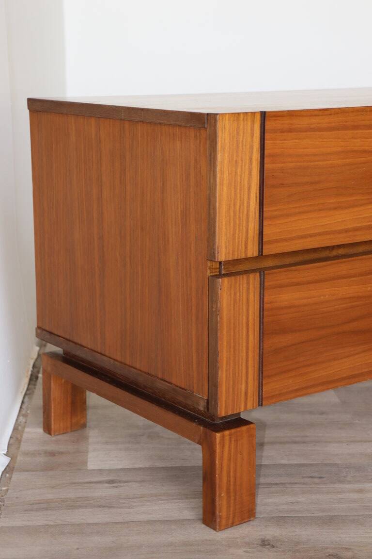 Vintage low teak sideboard, 1970